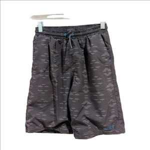 Eddie Bauer Boy's Black and Blue Striped Shorts